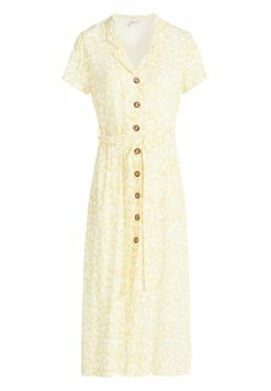 Khujo Goya - Blousejurk - Gelb-Weiß Geblümt -Khujo Winkel 126054f997ce4e42920b220398c118c7