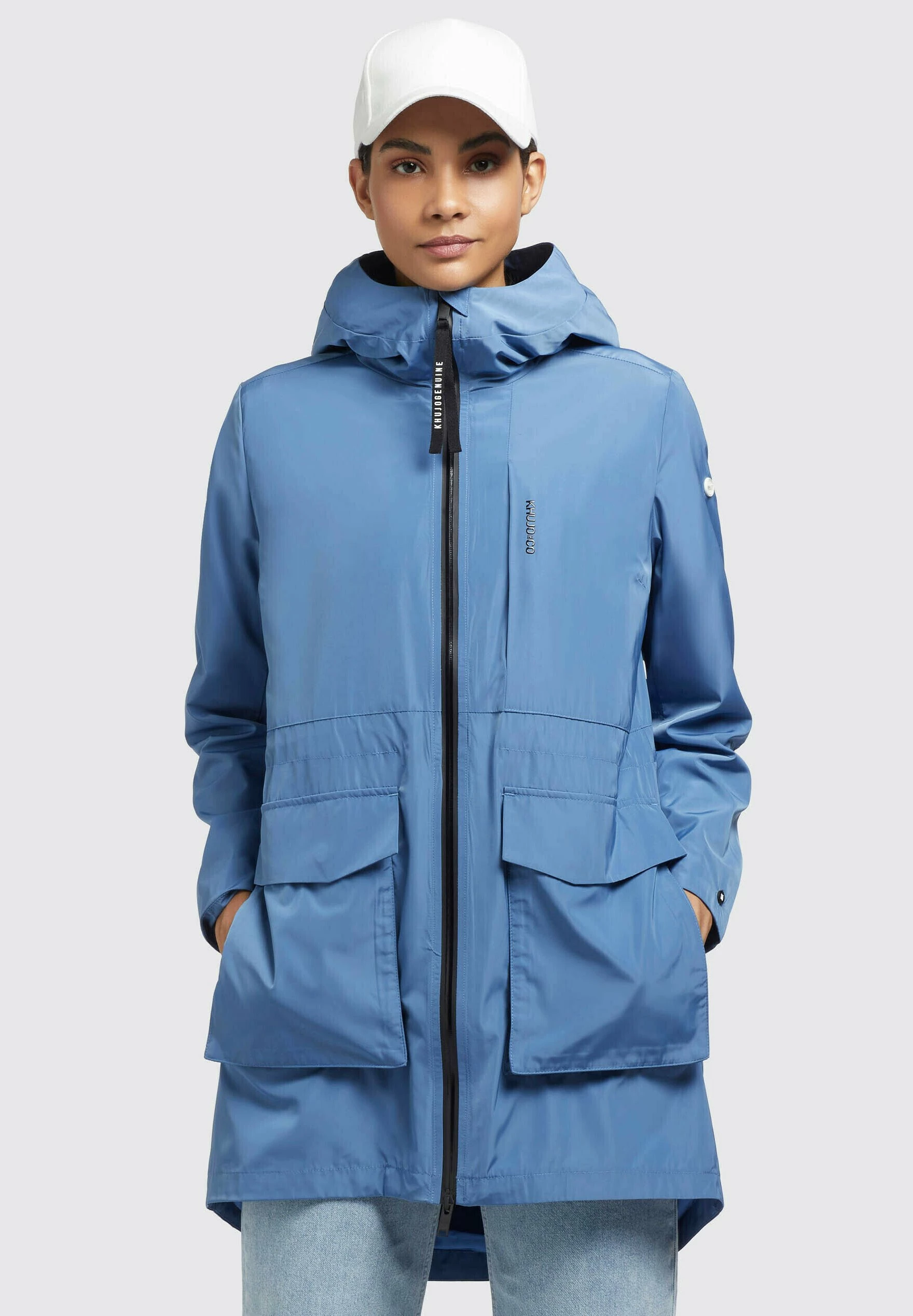 Khujo Mantel Ging - Halflange Jas - Blau 3 Khujo Mantel Ging - Halflange Jas - Blau