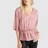 Khujo Rinalda - Blouse - Rot Weiß Geblümt -Khujo Winkel 26340a6de6e9429ea3d0b69652fd5f69