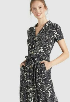 Khujo Goya - Blousejurk - Schwarz Weiß Gemustert -Khujo Winkel 625124ca6fcf4efb851cc4fb92aee31d