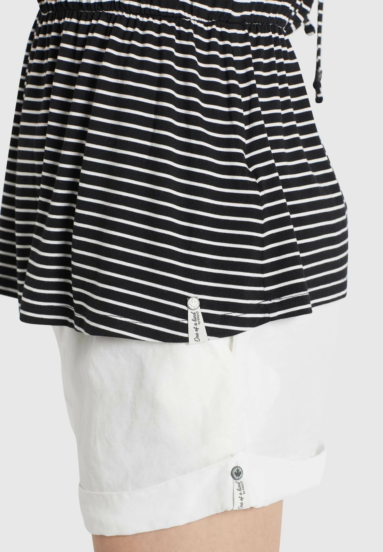 Khujo Valda - Top - Schwarz-Weiß Gestreift 9 Khujo Valda - Top - Schwarz-Weiß Gestreift - Afbeelding 7