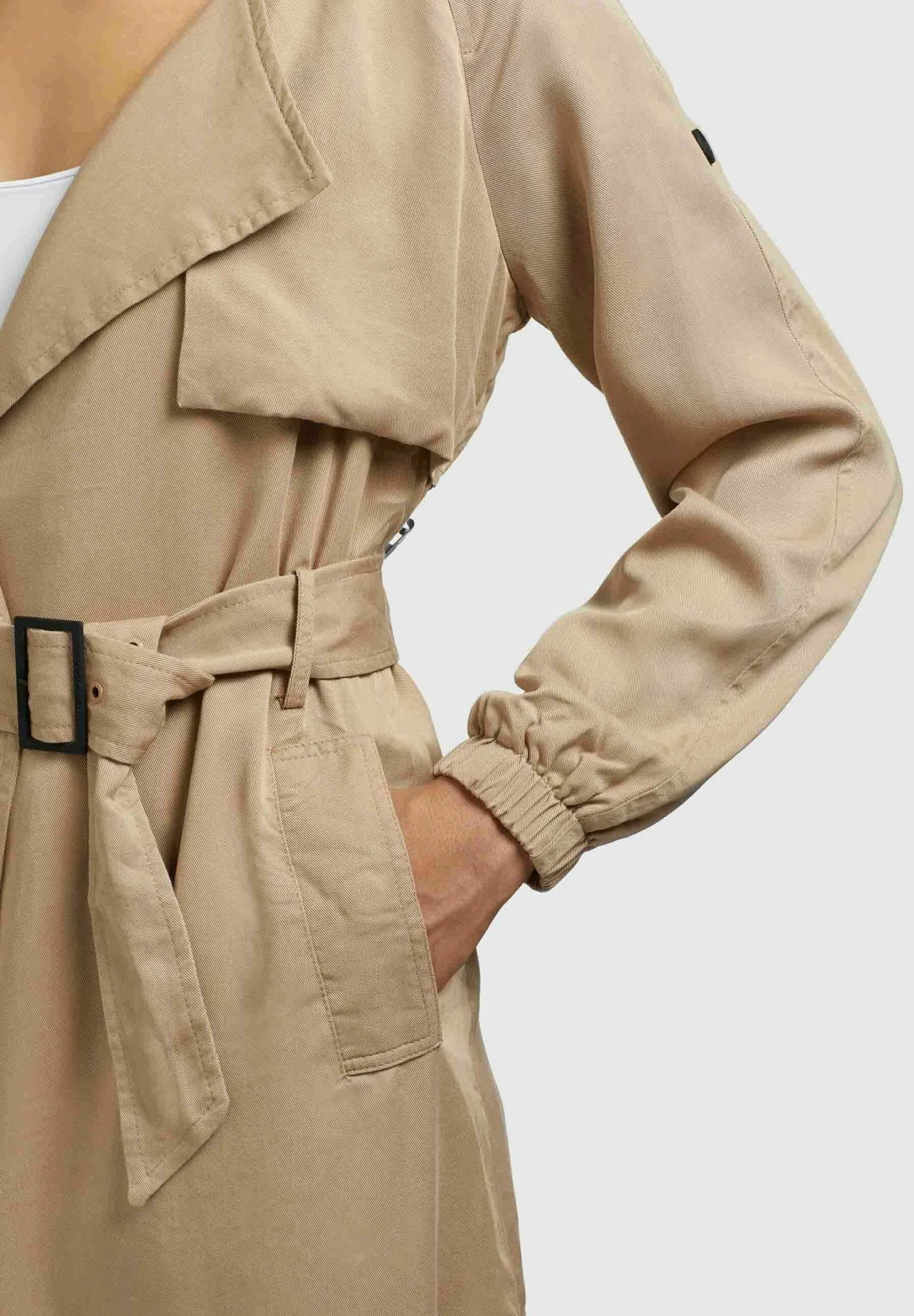 Khujo Garda - Trenchcoat - Beige 8 Khujo Garda - Trenchcoat - Beige - Afbeelding 6
