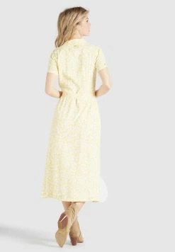 Khujo Goya - Blousejurk - Gelb-Weiß Geblümt -Khujo Winkel 940f2d1b8487423b82d6249f1e56844d