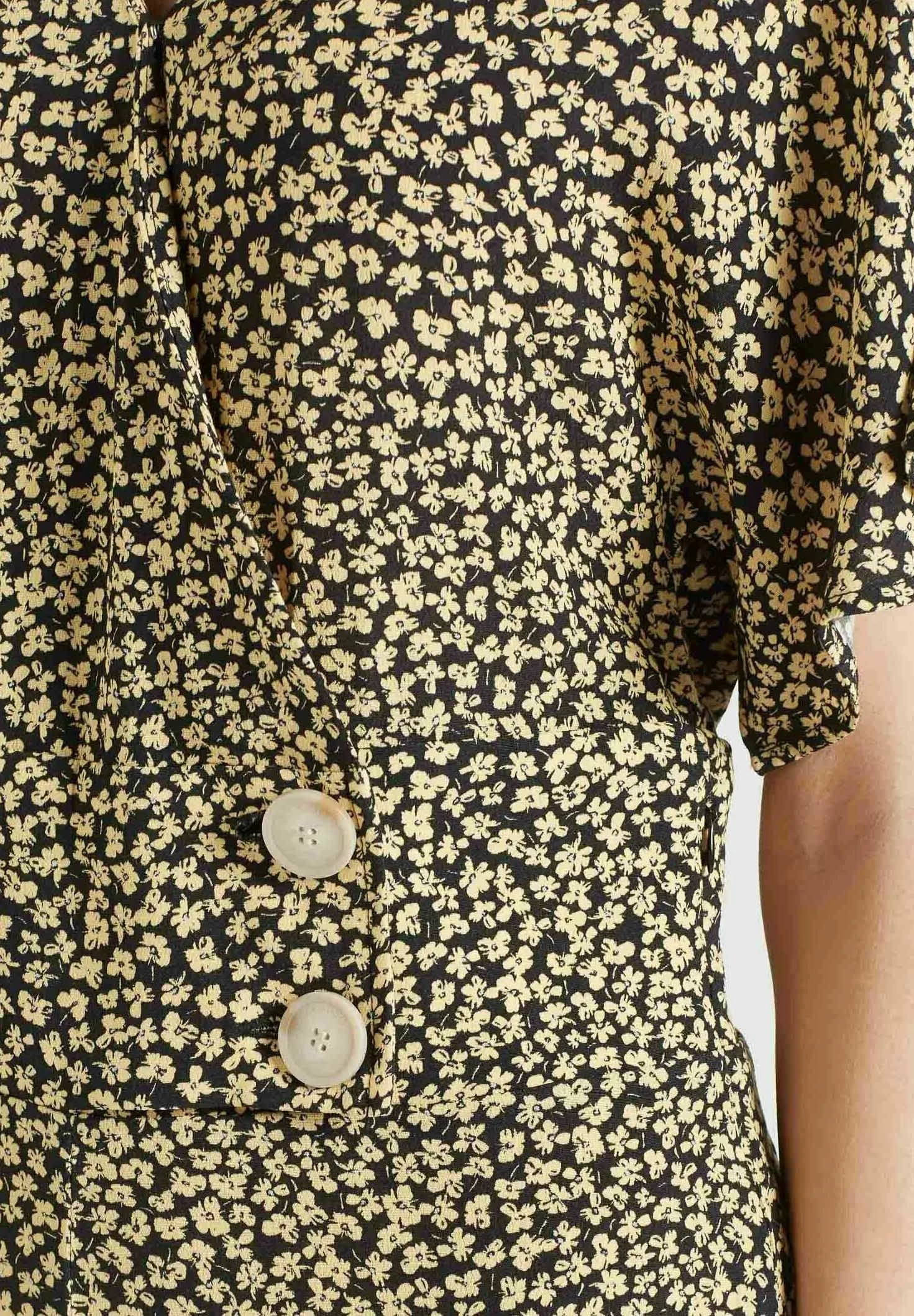 Khujo Borgia - Jumpsuit - Schwarz-Gelb Geblümt 9 Khujo Borgia - Jumpsuit - Schwarz-Gelb Geblümt - Afbeelding 7