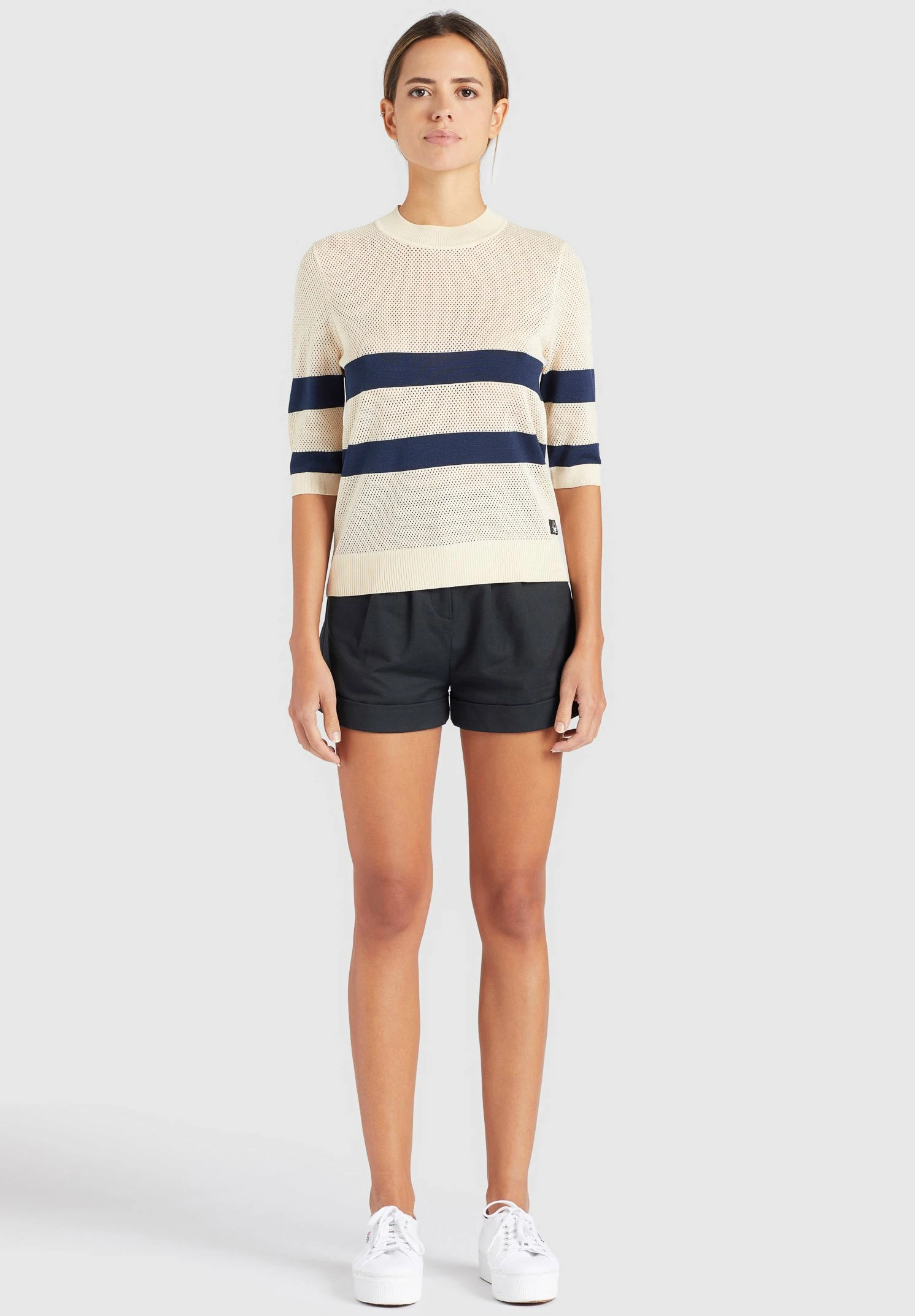 Khujo Chumane - T-Shirt Print - Sand/Dark Blue 3 Khujo Chumane - T-Shirt Print - Sand/Dark Blue