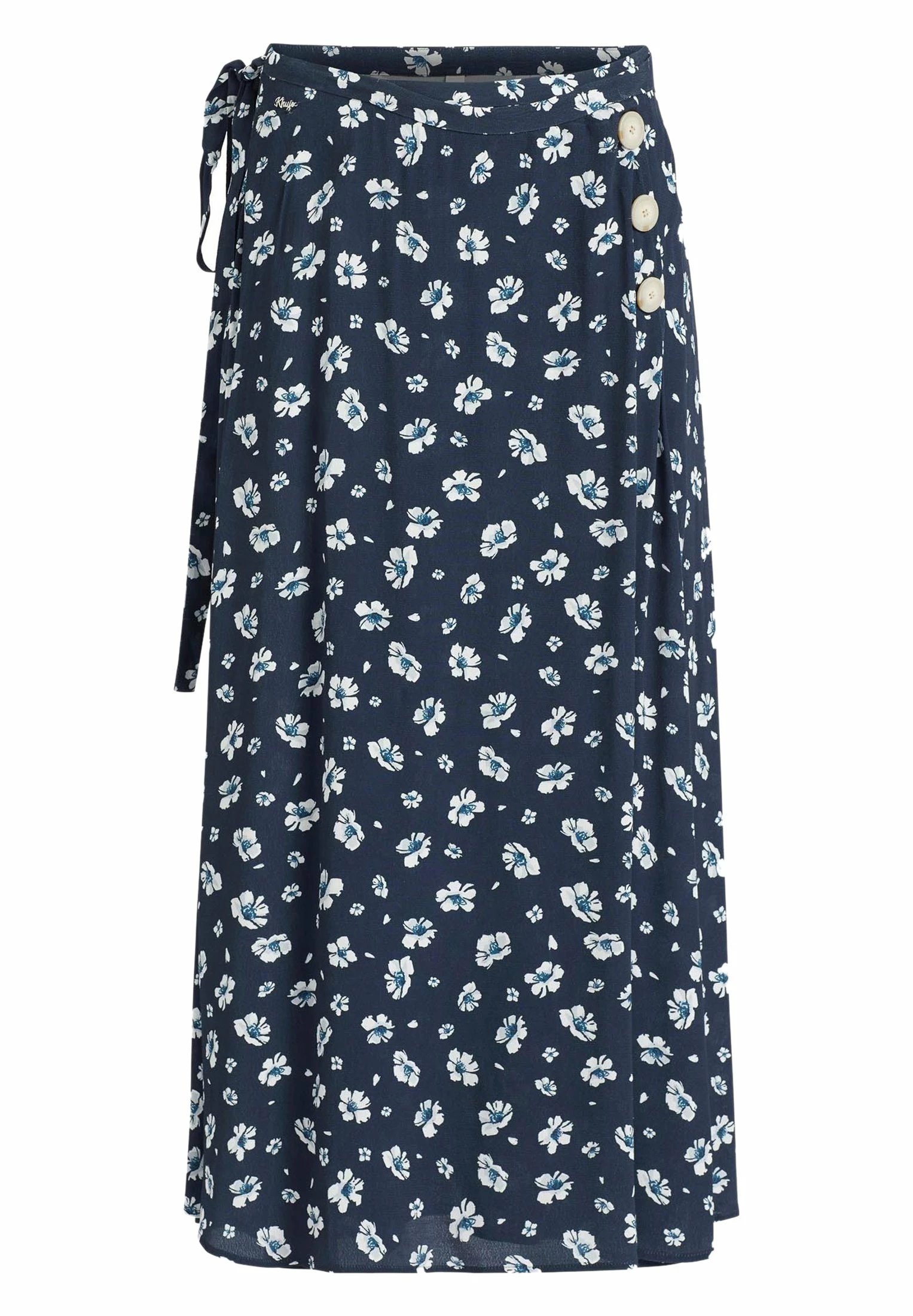 Khujo Hepke - A-Lijn Rok - Blau-Weiß Geblümt 12 Khujo Hepke - A-Lijn Rok - Blau-Weiß Geblümt - Afbeelding 10
