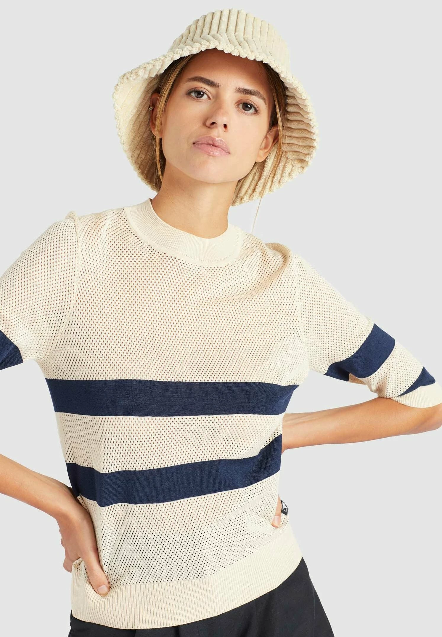 Khujo Chumane - T-Shirt Print - Sand/Dark Blue 7 Khujo Chumane - T-Shirt Print - Sand/Dark Blue - Afbeelding 5