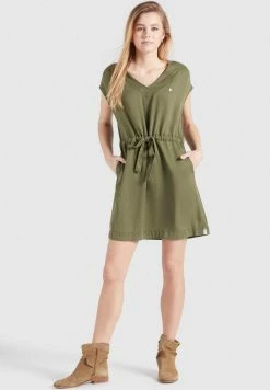 Khujo Anneli - Spijkerjurk - Khaki Gewaschen -Khujo Winkel c12a0e87d2724590bbf7b10cb9b35edc