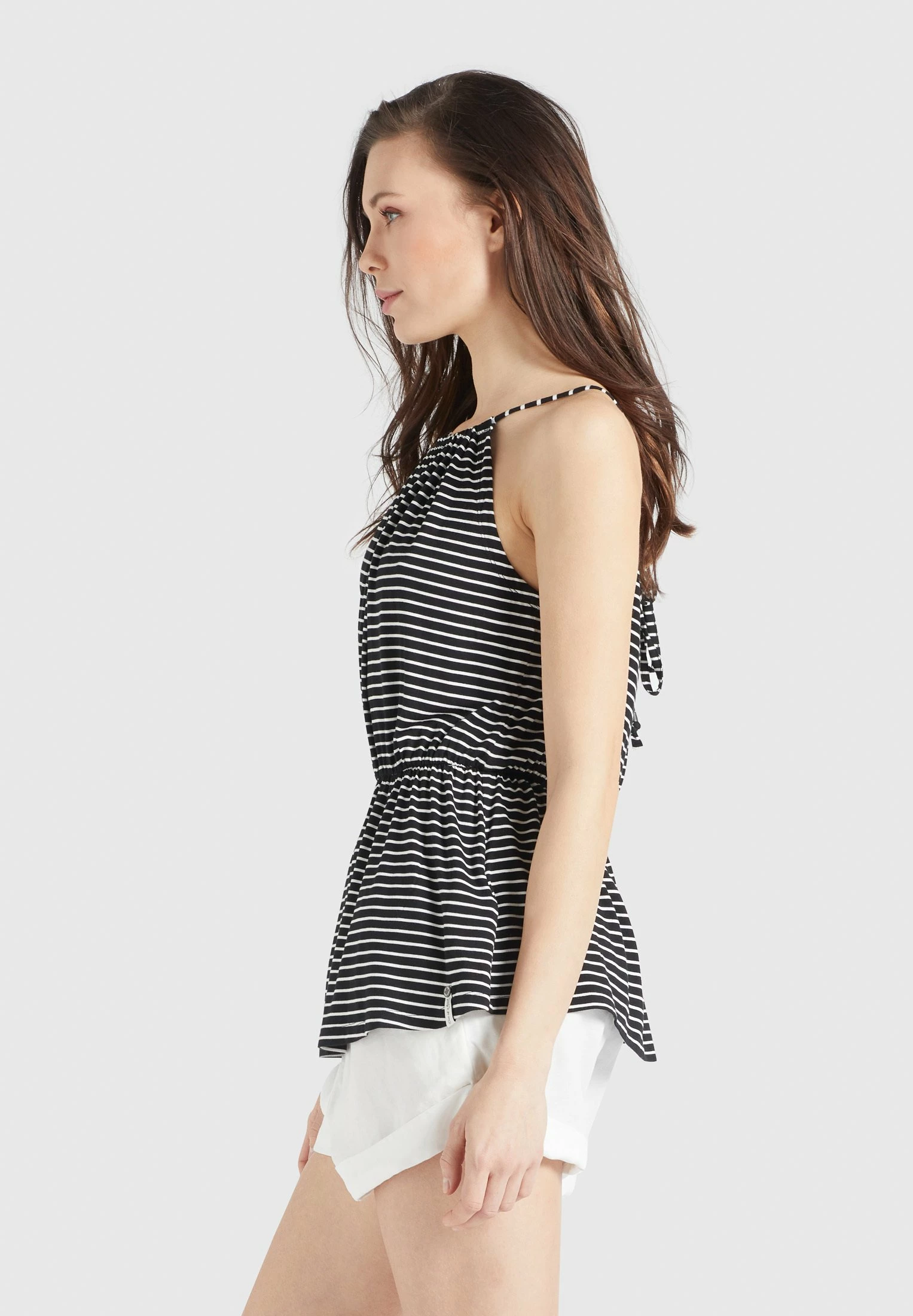 Khujo Valda - Top - Schwarz-Weiß Gestreift 6 Khujo Valda - Top - Schwarz-Weiß Gestreift - Afbeelding 4