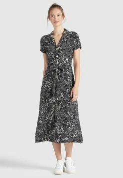 Khujo Goya - Blousejurk - Schwarz Weiß Gemustert -Khujo Winkel eb6f1051422f4adfb80e073770106c39