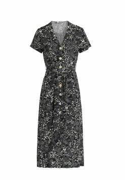 Khujo Goya - Blousejurk - Schwarz Weiß Gemustert -Khujo Winkel f5815bb2d36646a1ac82d5160805391f